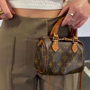 Louis Vuitton Monogram Mini Speedy in Brown and Tan
